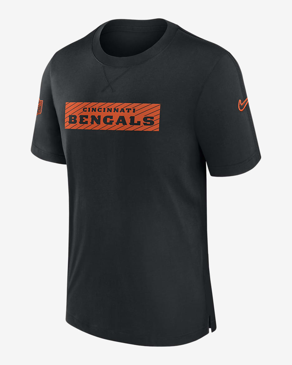 Men s Nike Black Cincinnati Bengals Sideline Player Performance T Shirt Size 3XL